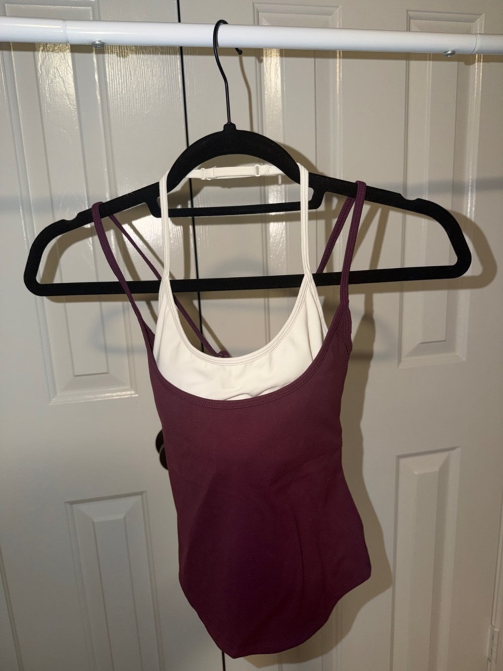 Garage Spaghetti Strap Tank with Contrast Inner Layer